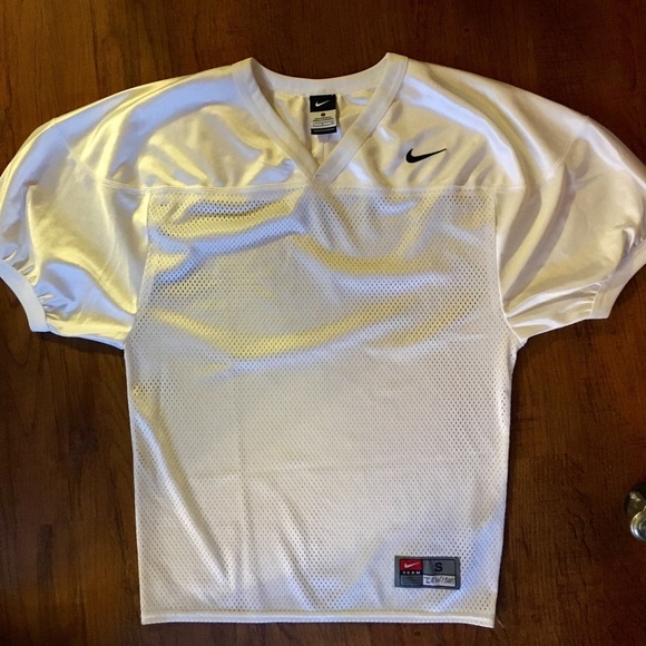 white practice football jersey